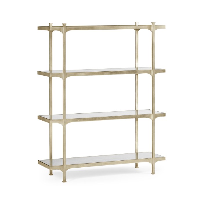 Églomisé & Silver Iron Four Tier-Étagère