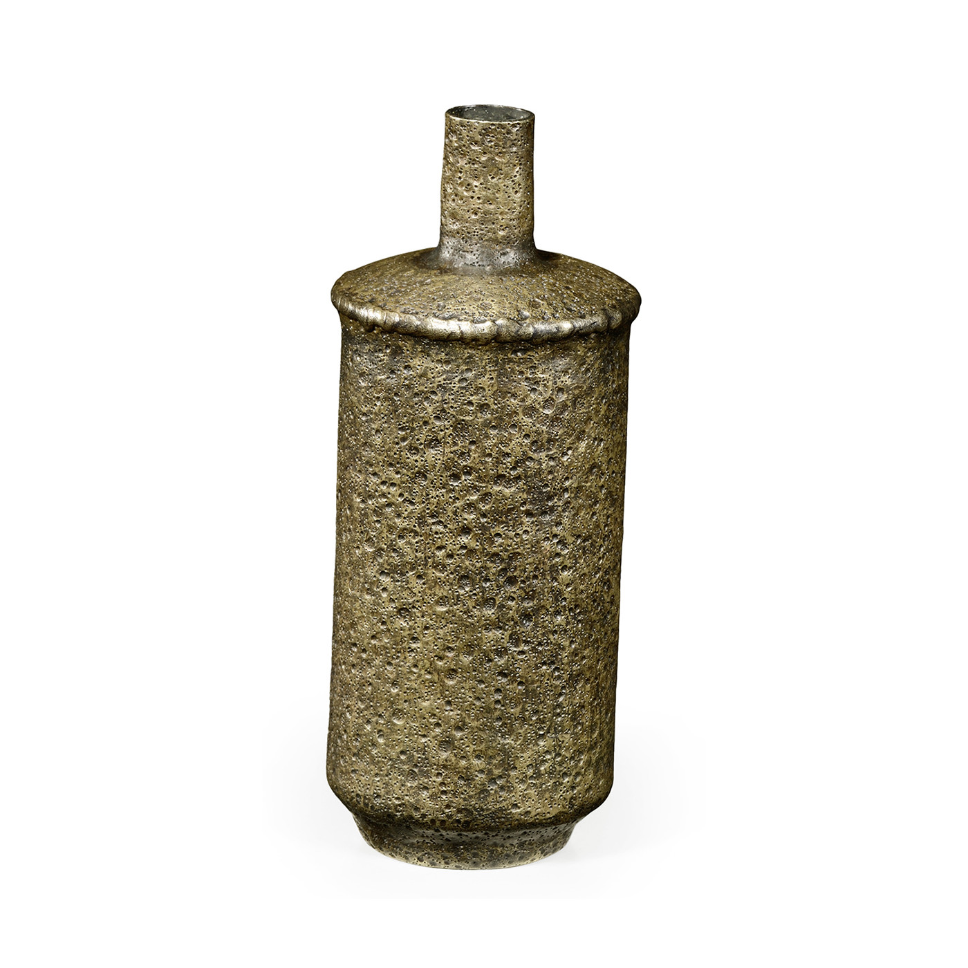 Tall Textured Brass Vase