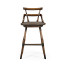 Dark Brown Oak Side Bar Stool with Studded Haven Leather Seat