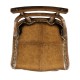 Dark Oak Side Bar Stool with a Studded Dark Antique Leather Seat