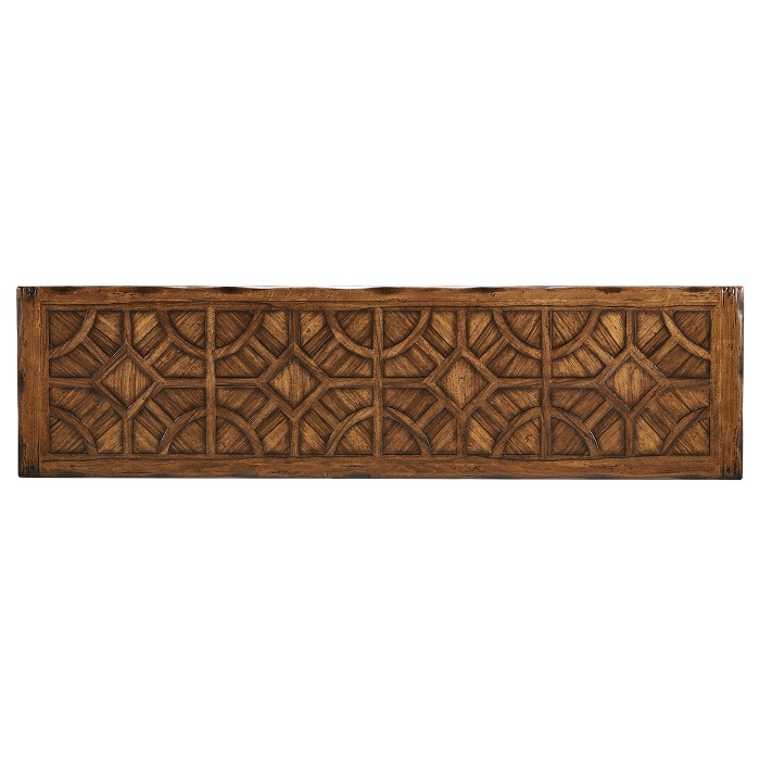 Argentinian Walnut Parquetry & Iron Console