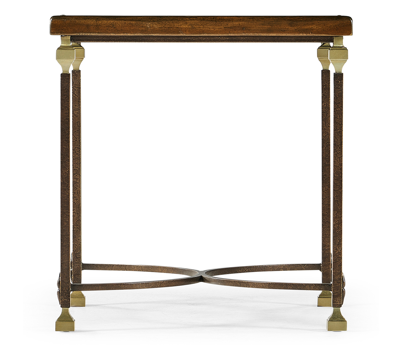 Argentinian Walnut Parquetry & Iron Side Table