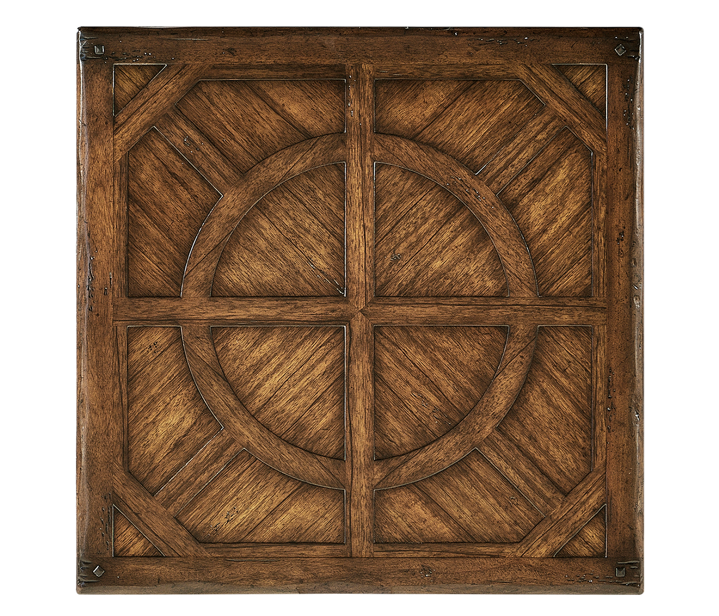 Argentinian Walnut Parquetry & Iron Side Table