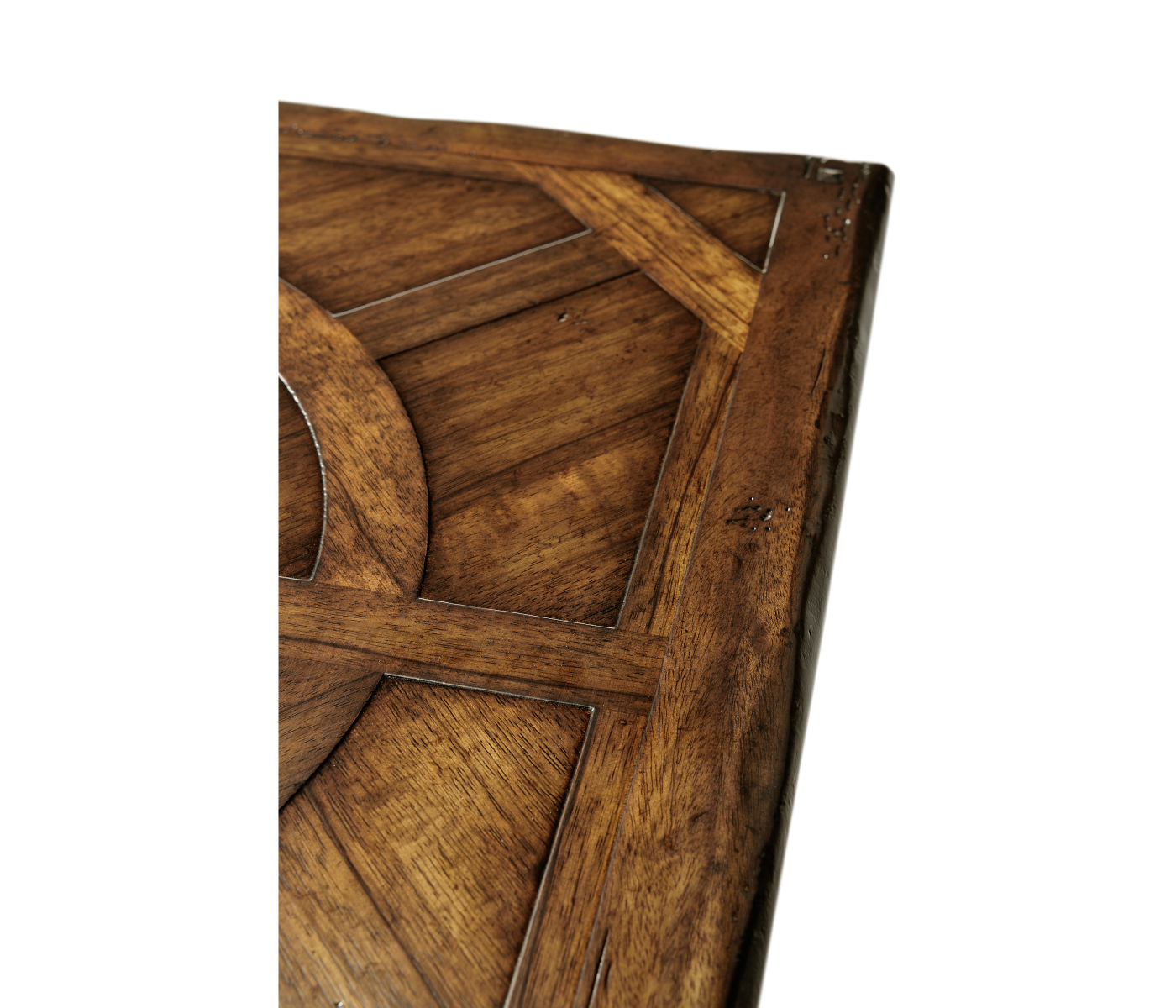 Argentinian Walnut Parquetry & Iron Side Table