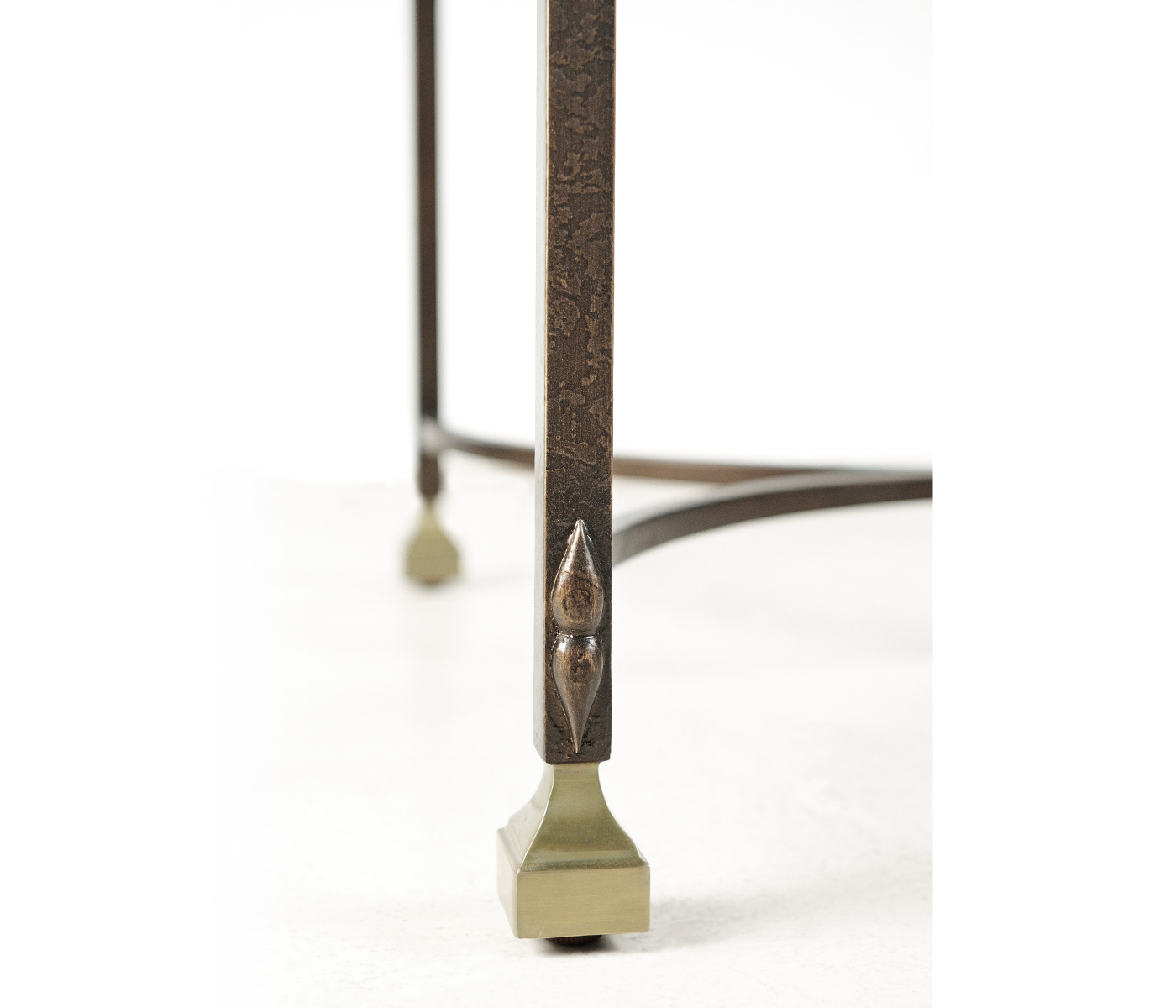 Argentinian Walnut Parquetry & Iron Side Table