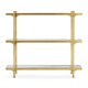 Églomisé & Gilded Iron Three-Tier Étagère