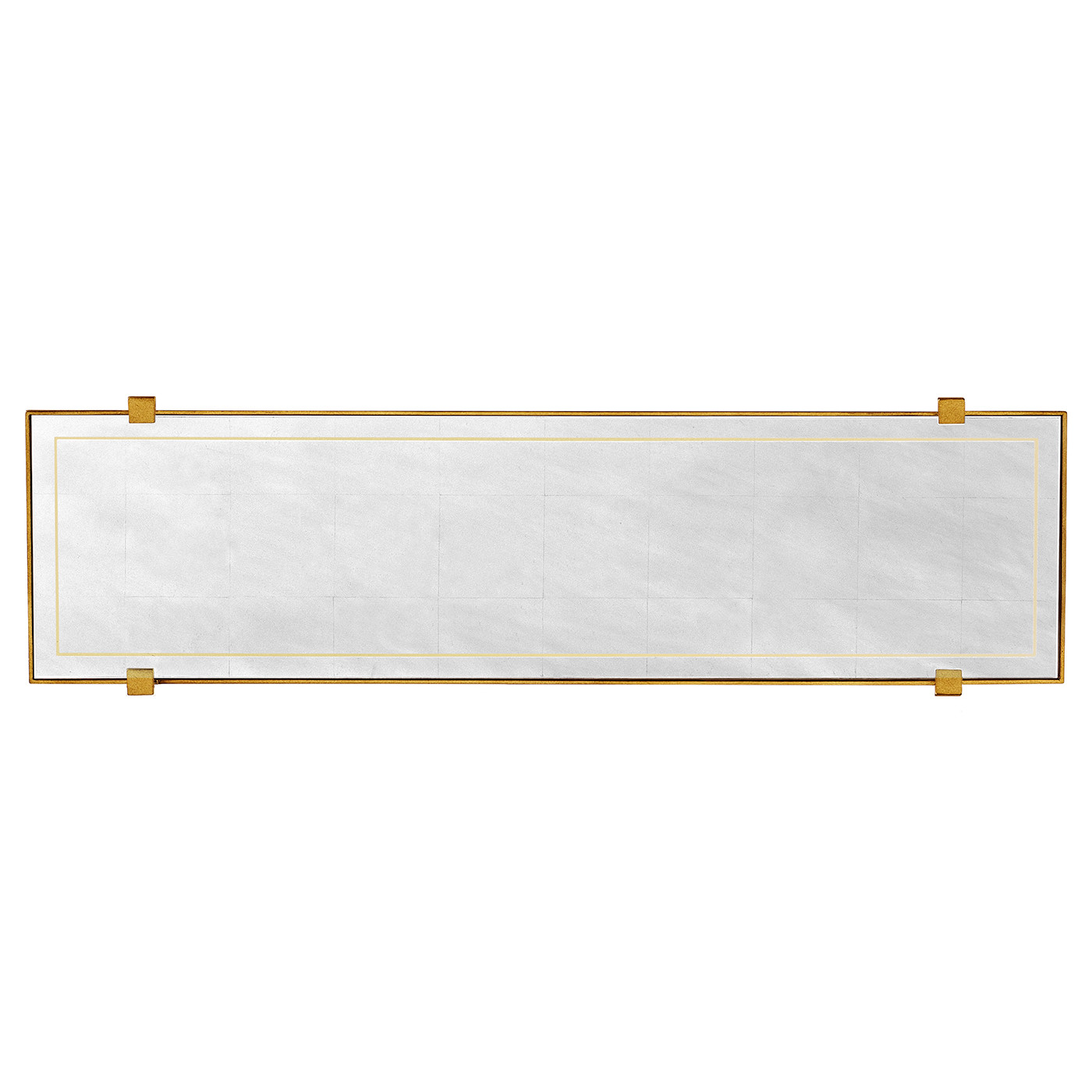 Églomisé & Gilded Iron Three-Tier Étagère