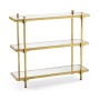 Églomisé & Gilded Iron Three-Tier Étagère