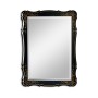 Black & gilded floral rectangular mirror