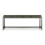 Anthracite Faux Shagreen Coffee Table with Bronze Base