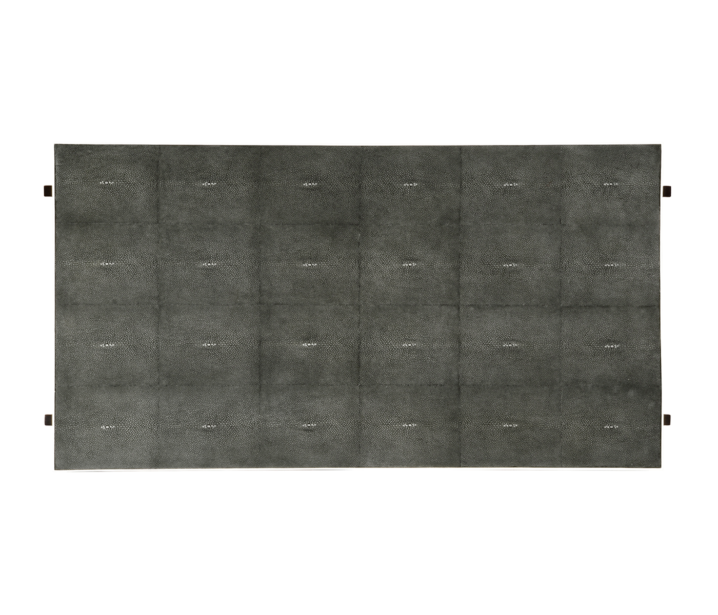 Anthracite Faux Shagreen Coffee Table with Bronze Base