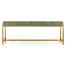 Green Faux Shagreen Coffee Table with Gilded Base