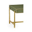 Green Faux Shagreen Coffee Table with Gilded Base