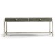 Anthracite Faux Shagreen Coffee Table with Silver Base