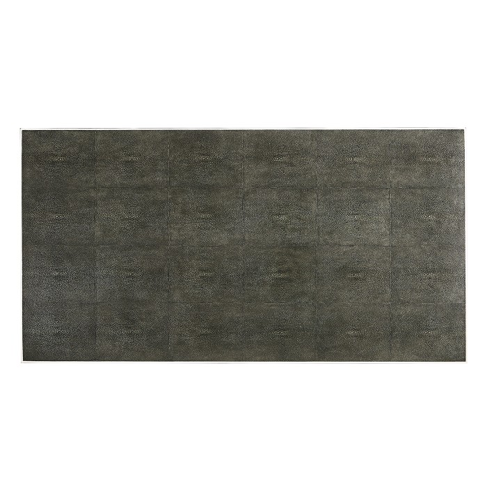 Anthracite Faux Shagreen Coffee Table with Silver Base
