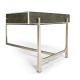 Anthracite Faux Shagreen Coffee Table with Silver Base