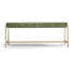Green Faux Shagreen Coffee Table with Silver Base