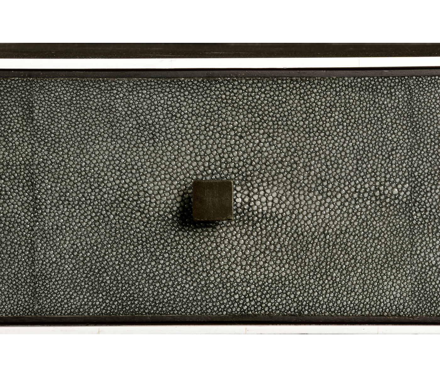 Anthracite Faux Shagreen & Bronze Console