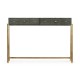 Anthracite Faux Shagreen & Gilded Console 