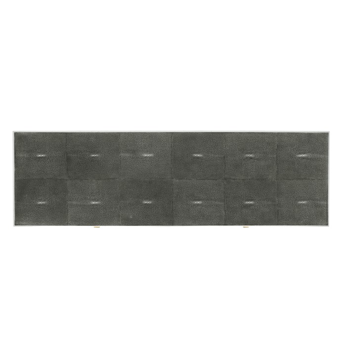 Anthracite Faux Shagreen & Gilded Console 