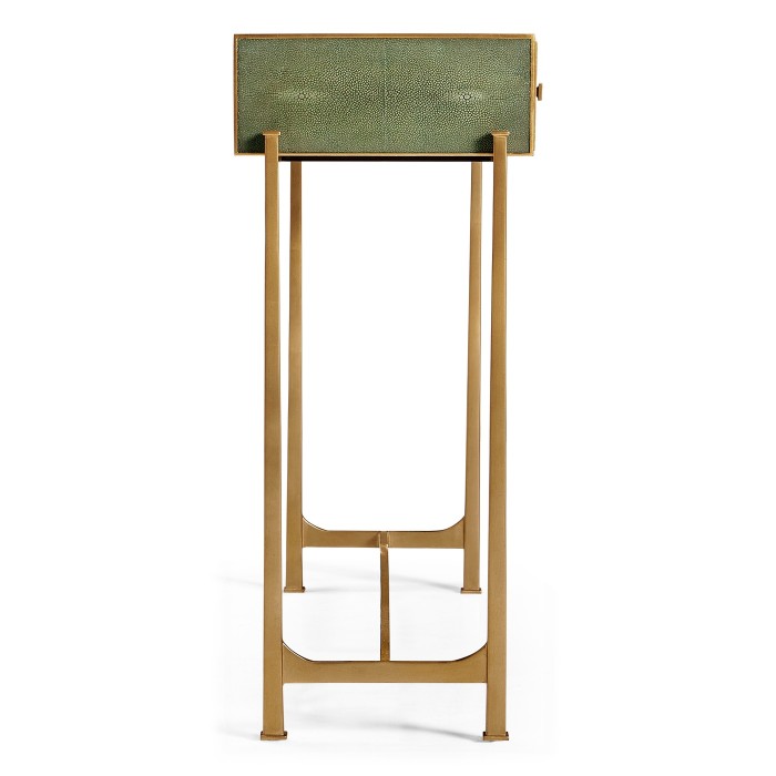 Green Faux Shagreen & Gilded Console 