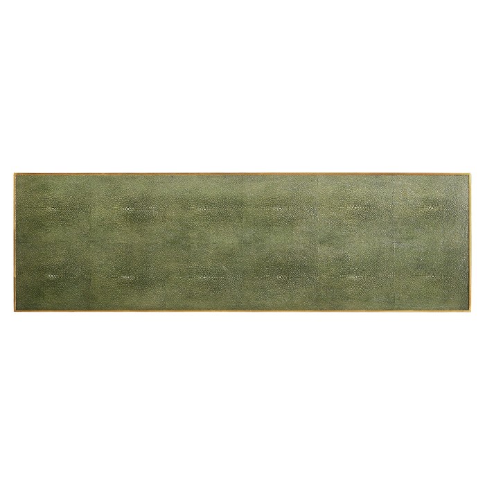 Green Faux Shagreen & Gilded Console 