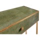 Green Faux Shagreen & Gilded Console 
