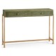 Green Faux Shagreen & Gilded Console 