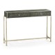 Faux Anthracite Shagreen & Silver Console