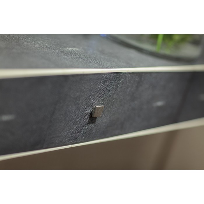 Faux Anthracite Shagreen & Silver Console