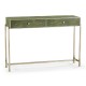 Green Faux Shagreen & Silver Console