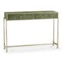 Green Faux Shagreen & Silver Console