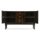 Rectangular Curved Art Deco Macassar Ebony High Lustre Sideboard