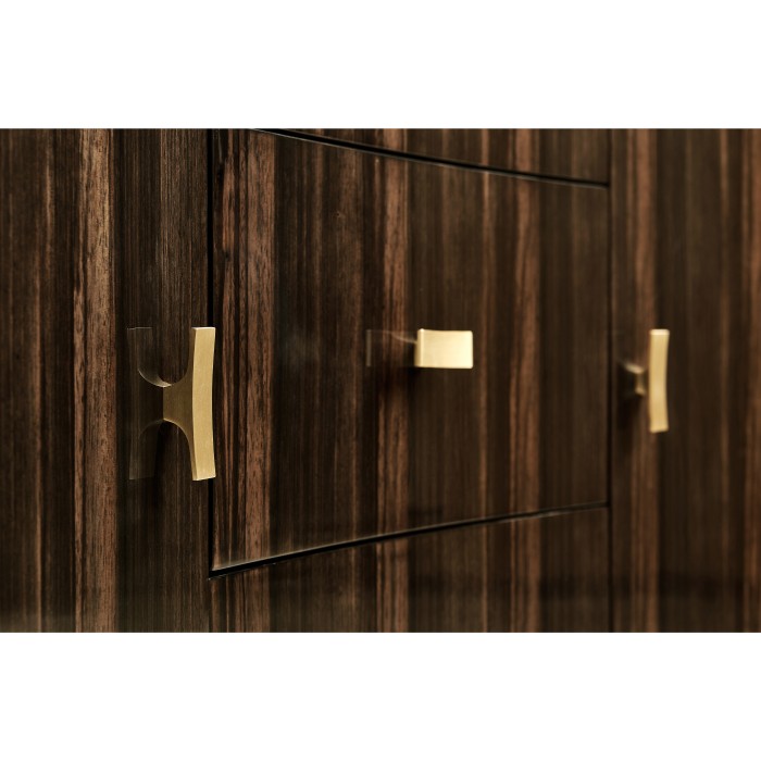 Rectangular Curved Art Deco Macassar Ebony High Lustre Sideboard