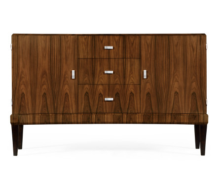 Art Deco curved sideboard with stainless steel (High lustre)