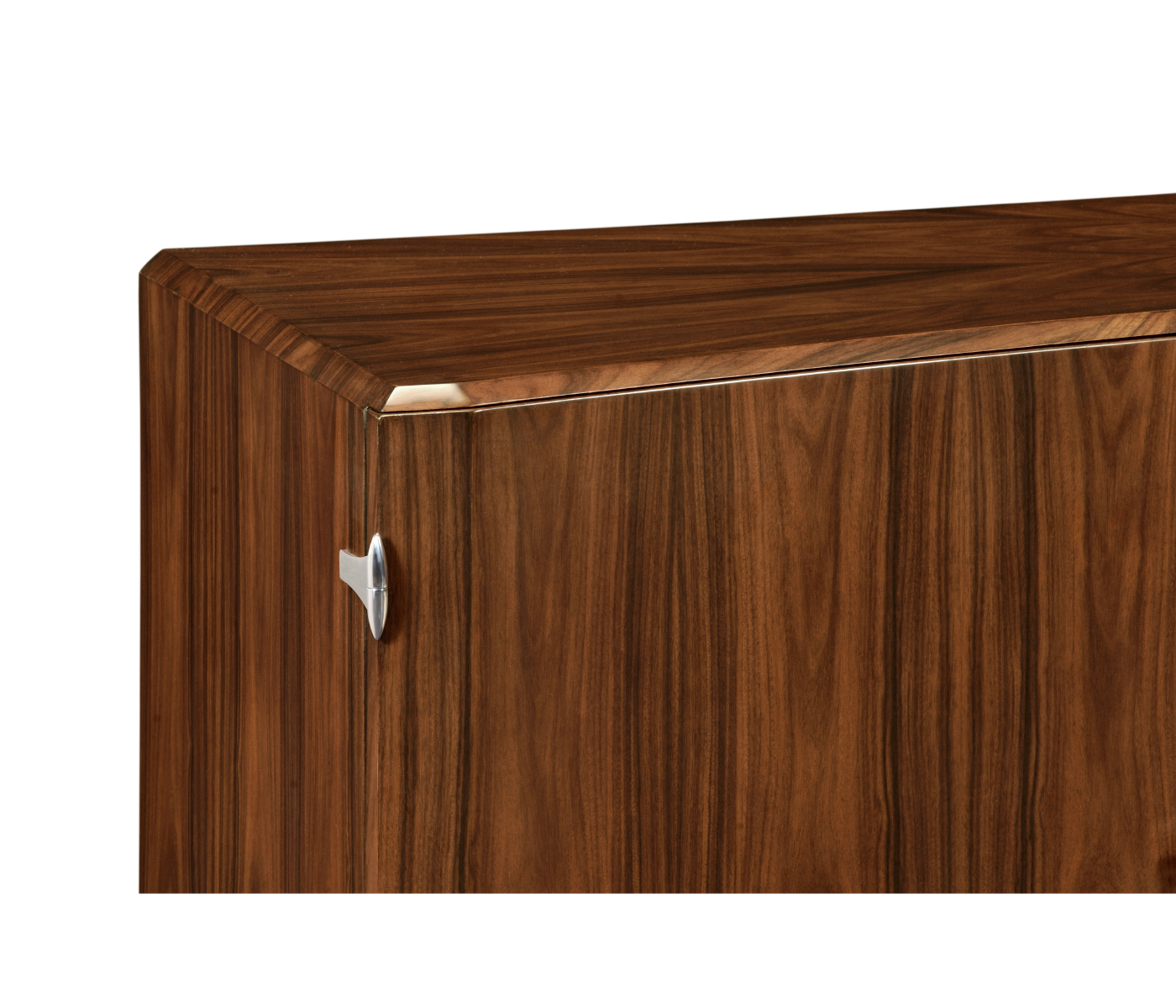 Art Deco curved sideboard with stainless steel (High lustre)