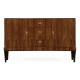 Art Deco High Lustre Curved Sideboard 