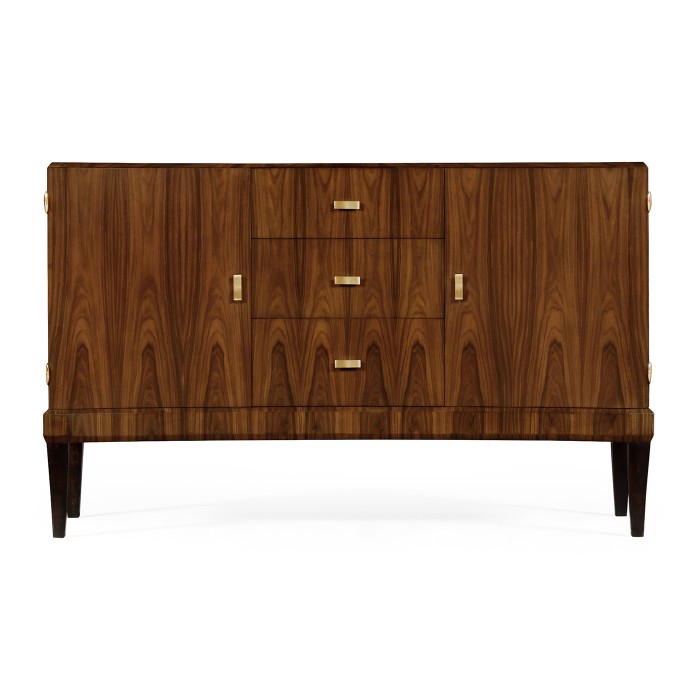 Art Deco Satin Curved Sideboard 