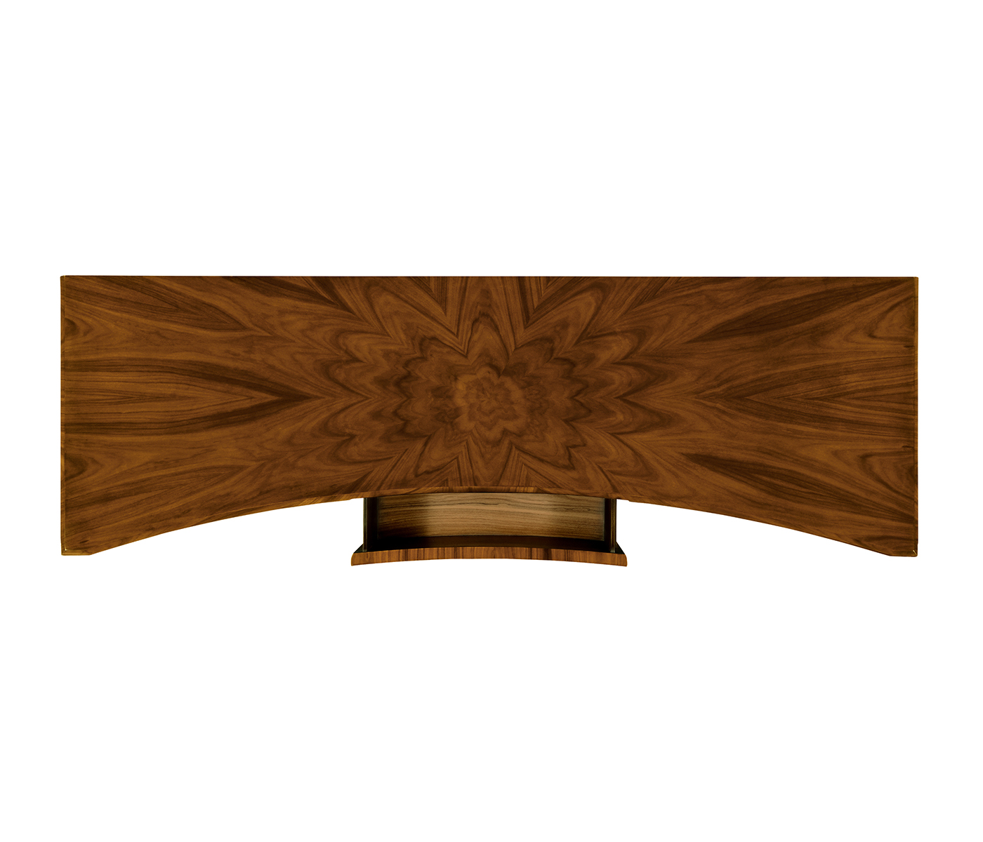 Art Deco Satin Curved Sideboard 