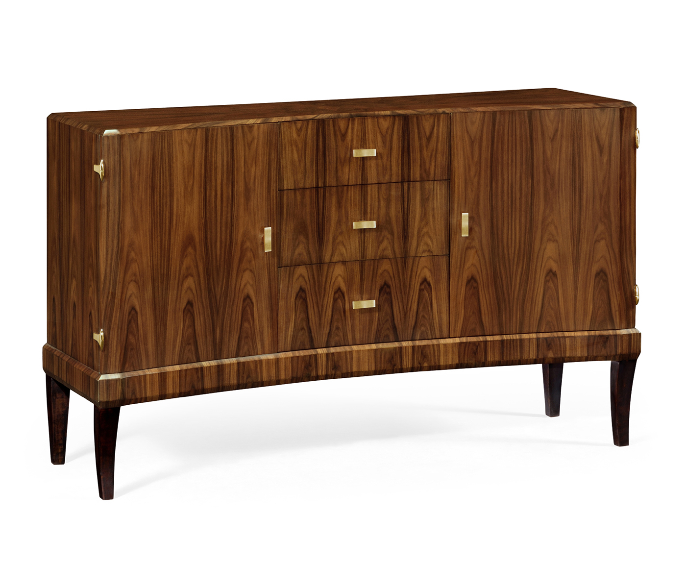 Art Deco Satin Curved Sideboard 