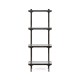 Églomisé & Bronze Iron Narrow Four-Tier Étagère