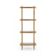 Églomisé & Gilded Iron Narrow Four-Tier Étagère