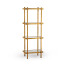 Églomisé & Gilded Iron Narrow Four-Tier Étagère