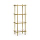 Églomisé & Gilded Iron Narrow Four-Tier Étagère