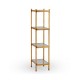 Églomisé & Gilded Iron Narrow Four-Tier Étagère