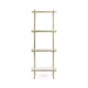 Églomisé & Silver Iron Narrow Four-Tier Étagère