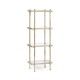 Églomisé & Silver Iron Narrow Four-Tier Étagère