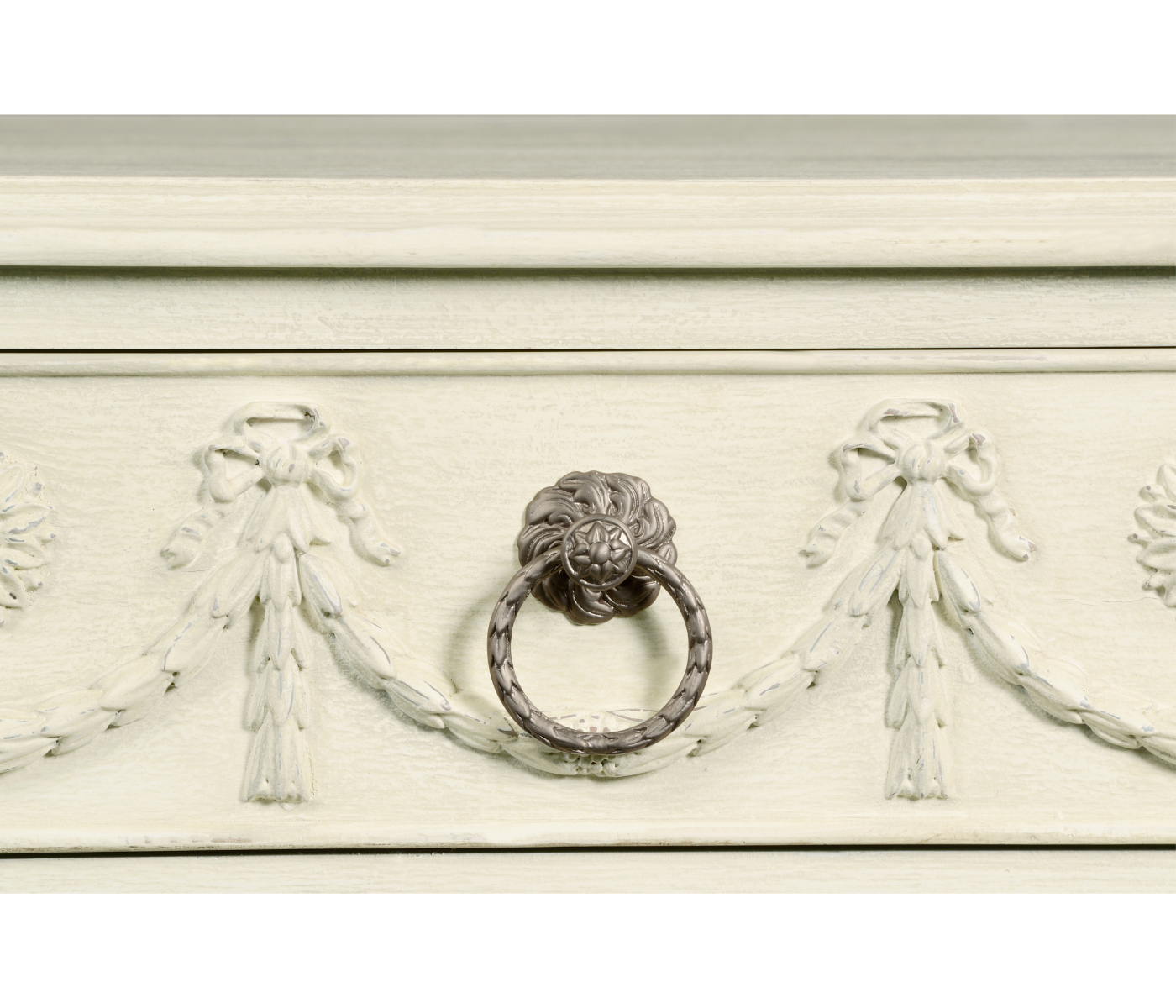 Neo-classical white painted chest of drawers