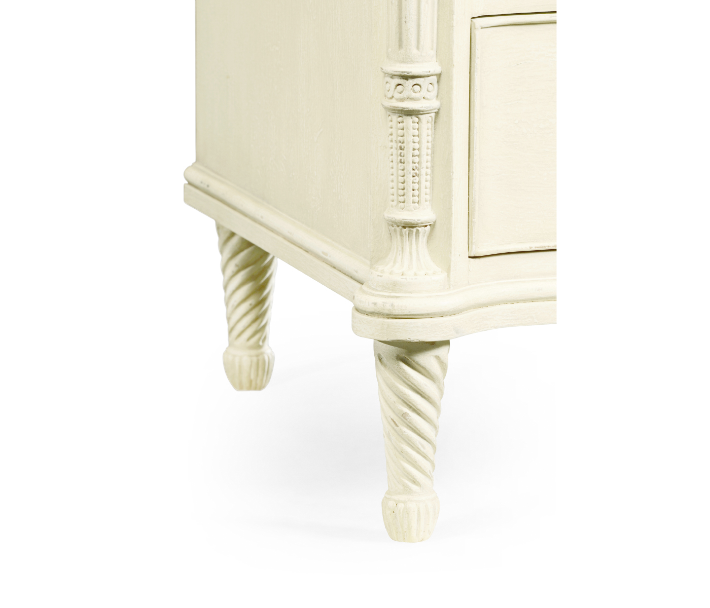 Neo-classical white painted chest of drawers