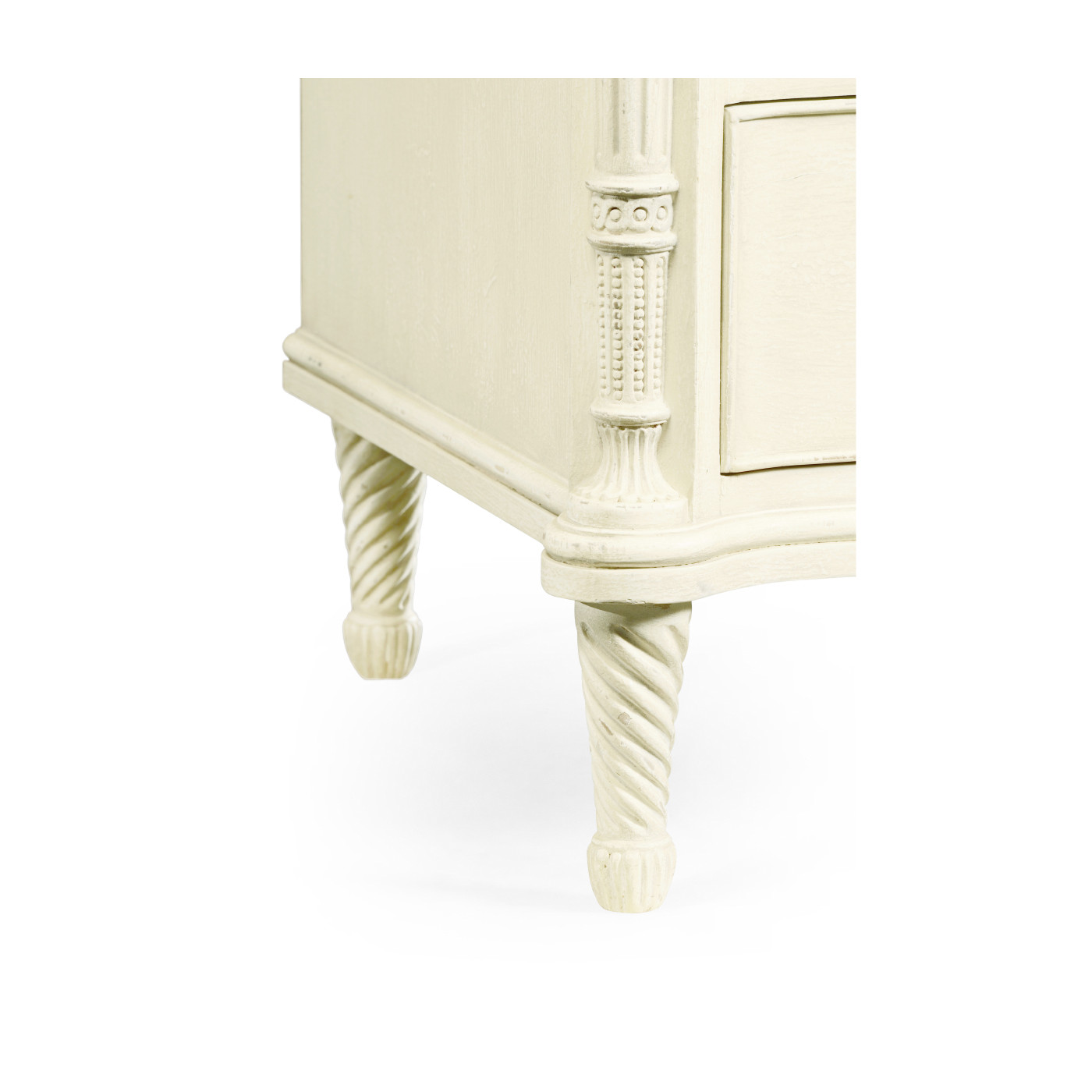 Neo-classical white painted chest of drawers